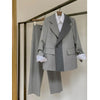 grey Pant Suits Women Spring Autumn Business ol 2 Piece Pants Blazer Set Office Lady Work Formal Jacket Suit Female Plus Size