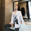 harajuku BF style women Blouses character printing blouses Shirts long sleeve turn-down collar Blusas Mujer