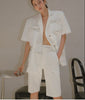 heavy work diamond white blazer women ol summer short sleeve suit jacket