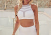 Sexy Tank Mesh Top Shakproof Padded Women Push Up Fitness Net Yarn Tops