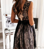 hirigin Elegant Lace Patchwork Dress For Women Sleeveless High Waist Short Mini Dresses Female Party Night Club Women Dresses