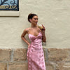 Sexy Backless Spaghetti Strap Women Midi Dresses Club  Elegant Sleeveless Polka Dots Dress Holiday Clothes