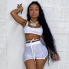 hirigin Streetwear Active Mesh See Though Women Two 2 Piece Set OutfitTank Tops and Slit Shorts Matching Set Jogger Tracksuit