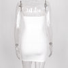 Summer Sexy Solid Hollow Out Strapless Sheath Pencil Mini Dress Bodycon Club Casual brandy Women corset clothes