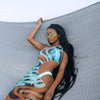 hirigin Women Summer  Hollow Out Mesh See Through Printed Bodycon Sexy Dress Sundress 2022 Female Clothing Streetwear