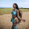 hirigin Women Summer  Hollow Out Mesh See Through Printed Bodycon Sexy Dress Sundress 2022 Female Clothing Streetwear
