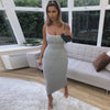 hirigin strap backless sexy bodycon midi long dress  women high waist cotton striped dresses elegant  party clothes