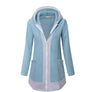 autumn European and American women  zipper Casual long sleeve Pocket hooded sweater Office Lady Jacket  coat top