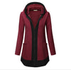 autumn European and American women  zipper Casual long sleeve Pocket hooded sweater Office Lady Jacket  coat top