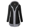 autumn European and American women  zipper Casual long sleeve Pocket hooded sweater Office Lady Jacket  coat top