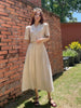 iYunDo Summer Women Suits Notched Neck Single Button Cropped Jacket Long Pleated Skirt 2 Pieces Sets Female Clothing