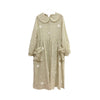imakokoni original design light green thin doll collar dress simple Japanese female 202952