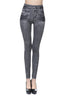imitation cowboy slim leggings 2022 New Fashion Leggings for Women Denim Pants with Back Pocket Slim Fitness Plus Size Leggins