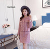 jacket asymmetrical pearls tweed skirt suit runway tweed suit runway autumn winter women 2 piece set