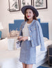 jacket asymmetrical pearls tweed skirt suit runway tweed suit runway autumn winter women 2 piece set