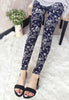 lady lovely lip Graffiti legging women sexy casual stripe leggings girl fashion polka dot summer capris fitted cute pant