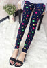 lady lovely lip Graffiti legging women sexy casual stripe leggings girl fashion polka dot summer capris fitted cute pant