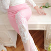 lady short lace capris fashion casual slim pencil pants women summer black white skinny leggings knee length trousers