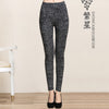 lady winter leggings women tattoo velvet Warm pants fashion floral legging cashmere capris sexy leopard crocodile black pant