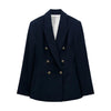 multi-color women's clothing fashionable atmosphere wild temperament straight casual double-breasted suit jacket