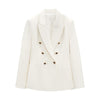 multi-color women's clothing fashionable atmosphere wild temperament straight casual double-breasted suit jacket