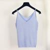 multicolor Sexy Glitter Knitted Tank Tops Women Camisole Vest Gold Thread Sequined tops Stretchable Slim shirt blue beige black