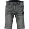 Short Men Jeans Business Denim Casual Embroidery  Stretching Thin Soften Cotton Short Jeans Straight