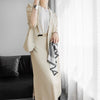 comfortable personality skirt suits loose suit and long a-line skirt  work style stain skirt suits