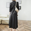 comfortable personality skirt suits loose suit and long a-line skirt  work style stain skirt suits