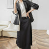 comfortable personality skirt suits loose suit and long a-line skirt  work style stain skirt suits