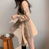 women spring autumn casual long sleeve blazer work style temperament ladies simple wild trend long blazer