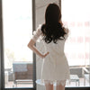 temperament work style female mini pencil dress sexy elegant white lace perspective formal dress