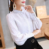 new arrived 2022  spring blouse women  shirt female long sleeve Chiffon Blouse office lady dot bottoming  D469 30