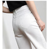 autumn and winter office lady casual plus size brand female women ladies girls stretch straight wide leg jeans