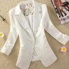 new suit spring and summer new Slim lace stitching women suit jacket career xxxl plus size