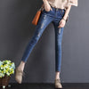 women stretch slim elastic high waist broken torn ripped Jeans skinny woman pants women's trousers femme