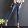 women stretch slim elastic high waist broken torn ripped Jeans skinny woman pants women's trousers femme