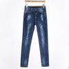 women stretch slim elastic high waist broken torn ripped Jeans skinny woman pants women's trousers femme