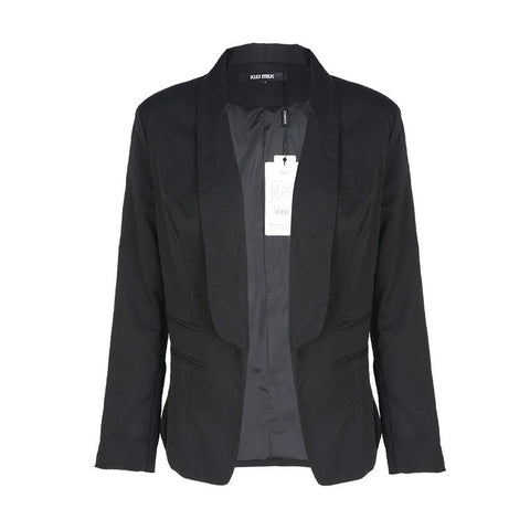 plus size spring western style fashion solid color no button long sleeve Large Size 3XL-6XL woman's Casual Blazers