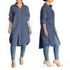 plus size womens tops and blouses Long Office Lady shirt white blouse women clothes Black