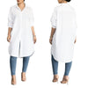 plus size womens tops and blouses Long Office Lady shirt white blouse women clothes Black