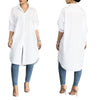 plus size womens tops and blouses Long Office Lady shirt white blouse women clothes Black