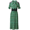 print Floral A-line lady silk dress 2023 sweet young dress women's summer age reduction Simplicity beauty lace skirt