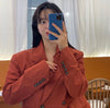 retro turn down collar double breasted classic design elegant solid all-match jacket women's spring OL suit 2022 top