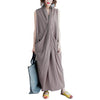 robe Maxi Dress Casual Sleeveless  Beach Women Asymmetric Cross V-Neck Sleeveless Maxi Dress Robe plus size dress 2023