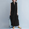 robe Maxi Dress Casual Sleeveless  Beach Women Asymmetric Cross V-Neck Sleeveless Maxi Dress Robe plus size dress 2023