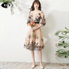 runway woman dress ruffles Flower embroidery elegant party holiday mesh ladies midi dresses for women vestidos robes female ZA