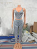 set women 2 pieces pants 2023 women's short and cropped set V-Neck Sexy PU Leather Spaghetti Strap Crop Top & Flared Pants