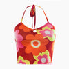 sexy hollow out bandage crop tops women  cute tops  tank top women  Short  Floral  Camis   Patchwork