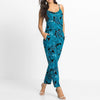 sexy jumpsuit summer rompers womens jumpsuit Women Leaves Jumpsuit Sleeveless Floral Printed Playsuit Party Trousers